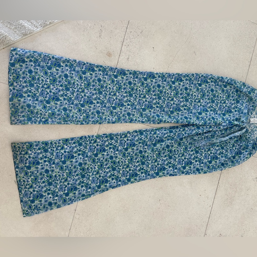 Elegant Floral Wide Leg Pants